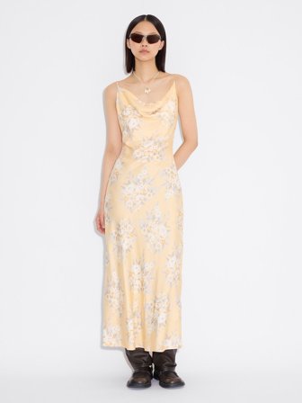 Holzweiler - Eila Print Dress - Light Orange Mix - Womens - 46