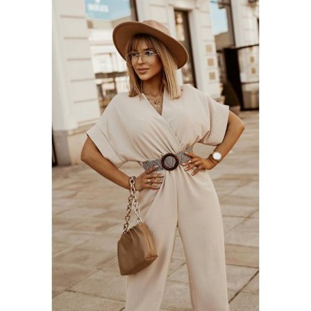 Kvinder Casual Sexy V-hals Glimmer Jumpsuits Langærmet Onesie Løse Bukser P