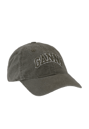 GANNI Washed Cotton Canvas Cap Mössor & hattar Dam Grön ONESIZE