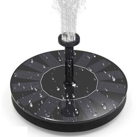 Solcellsdriven vattenfontän 16 cm Svart 150