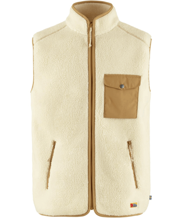 Fjällräven Vardag Pile Fleece Vest M Chalk White-Buckwheat Brown
