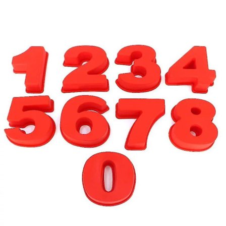 9 stk. 0-9 tal digital dessert silikone kageform kage talform