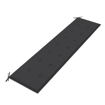 Vidaxl Bänkdyna För Trädgården Antracit 200x50x3 Cm Antracit