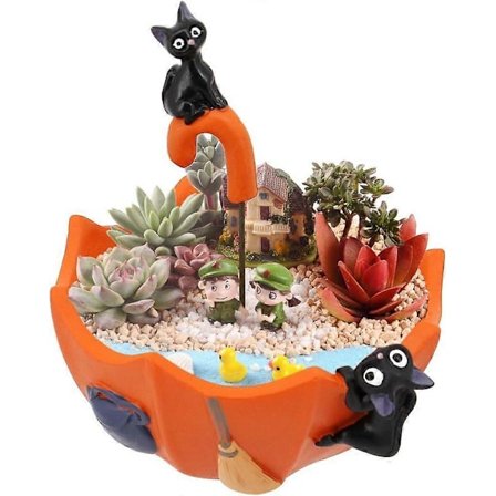 Kreativ paraply plantepotter børstepotter plantekasse til blomster Sedum sukkulenter skrivebordshave rum