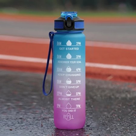 Vandflaske Sport Drikkedunk Plastik Vandkop 1000ML - spot salg