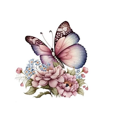 Butterfly Toalettdekaler Blommiga fjärilsdekaler 1 1