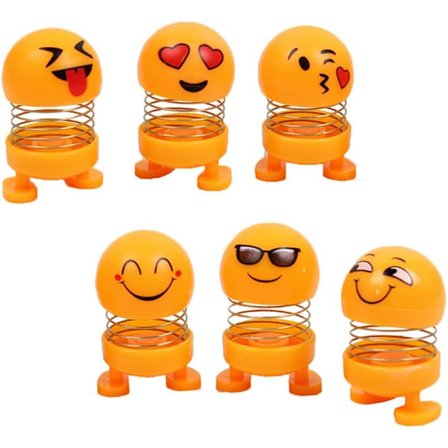 Bilstereo Spring Dancing Dolls, Bilinnredning Søte Ristende Hodedukker, Kreative Ristende Hode Spring Dancing Doll Leke for Bil Dashbord/Hjem/