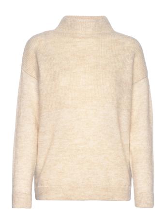 Slfmola Ls Knit Highneck B Beige Selected Femme