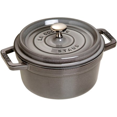 Staub Rund Gryde 22 cm 2,6 liter Grafitgrå | KitchenOne