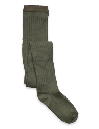 mp Denmark Wool Rib Tights - Khaki green - 80