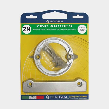 Kit de ânodo de zinco Tecnoseal, para rabeta, compatível com Volvo Penta AQ280 (Duo-prop)