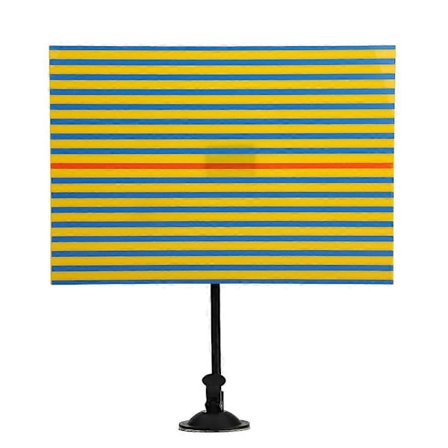 Verktøy for fjerning av bulker uten lakkering, sjekkereflekterende linjebrett, gul og blå farge