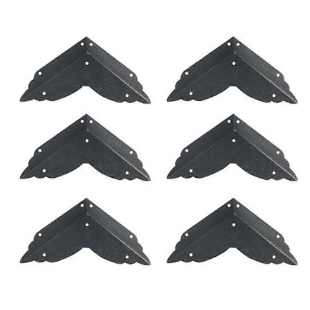 6 stk. 70 mm Hjørnebeskytter i Jern til Møbler, Hjørnebeskytter til Skrivebord