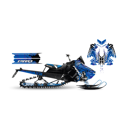 Dekalkit SweTown Cracks Blå - Polaris Axys 800 SKS 155 2016-2020