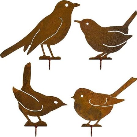 Rusty Metal Birds Fuglefigur C C