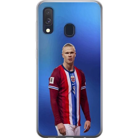 Kompatibelt Mobildeksel til Samsung Galaxy A40 Erling Haaland Manchester City Norge fotball angriper toppspiller utrolig målproduksjon kraftig rask og