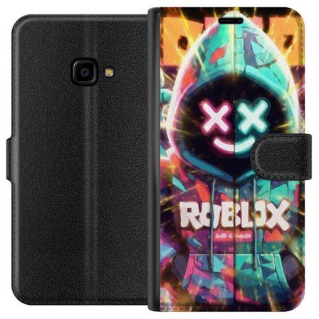 Kompatibelt Lommeboketui til Samsung Samsung Galaxy Xcover 4 Neonfarget Roblox hettegenserfigur med lysende effekter og energifylt bakgrunn, moderne s