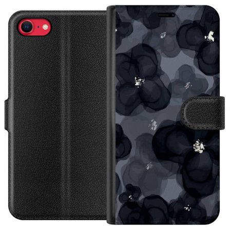 Yhteensopiva Lompakkokotelo Apple Apple iPhone 7 Abstrakti tummanvärisellä kukkakuviolla, jossa on elegantti ja dramaattinen tunnelma