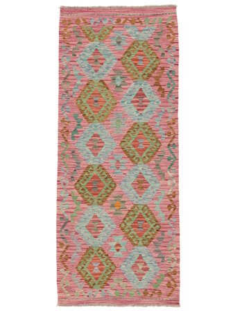 79X195 Koberec Kelim Afghán Old Style Orientální Běhoun Červená/Hnědá (Vlna, ) Carpetvista