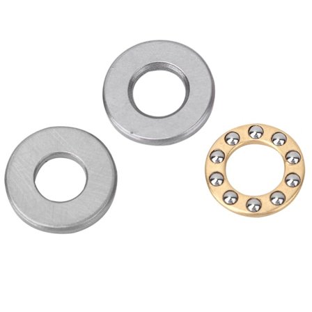 10 stk. trykkkulelager, miniatyr, høy presisjon, flate stållagre (F12-21M 12x21x5mm)