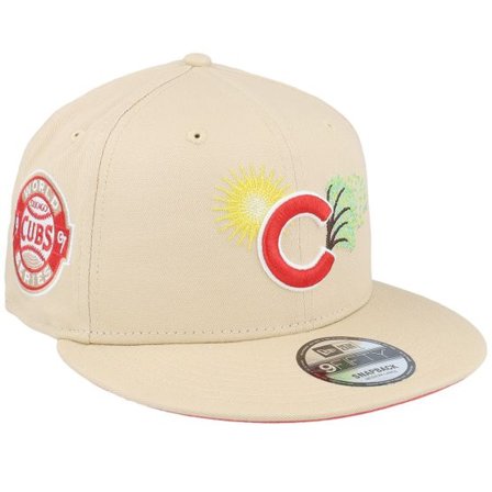 New Era - MLB Beige snapback Keps - Chicago Cubs MLB Summer Icon 9FIFTY Stone Snapback @ Hatstore