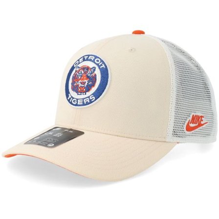 Nike MLB - MLB Beige trucker Keps - Detroit Tigers Dri-fit Rise Natural/Orange/White Trucker @ Hatstore