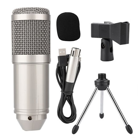 BM-800 USB Kondensatormikrofon Online Röst Zink Legering Mikrofon För Bärbar Dator