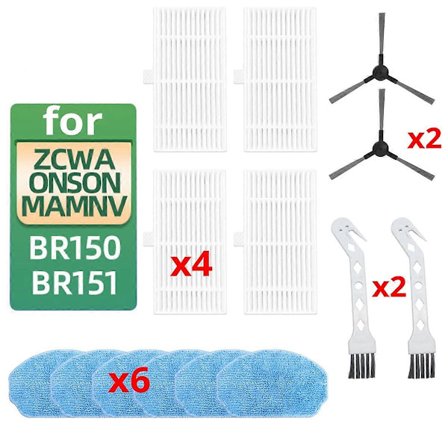 Til fejemaskiner BR150 BR151 sidebørste filterklud tilbehør børste