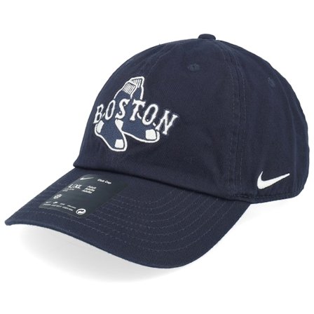 Nike MLB - Boston Red Sox Statement Club Blue Dad Cap - Nike Unconstructed Blue Cap - MLB @ Hatstore