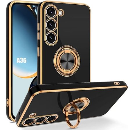 Cover til Samsung Galaxy A36 5G - TPU-beskyttelse med sort roterende ring