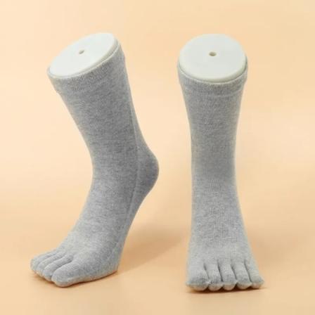 Tåstrumpor Herr bomull Fem fingrar Strumpor Andas Korta Ankel Strumpor Sport Löpning Enfärgad Svart Vit Grå Man Sox G US 6.5-10(EUR 39-44)