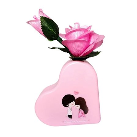 Nattlampe for tenåringsjenter og gutter LED Nattbordslampe Stue Rose Blomst Bryllup Nattlys Bordlampe for Festival