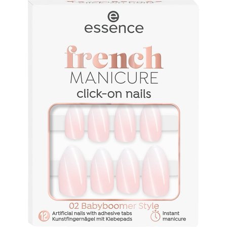Essence French Manicure Click-On Nails Nude, Makeup, Kunstige Negle Og Tilbehør, Kunstige Negle