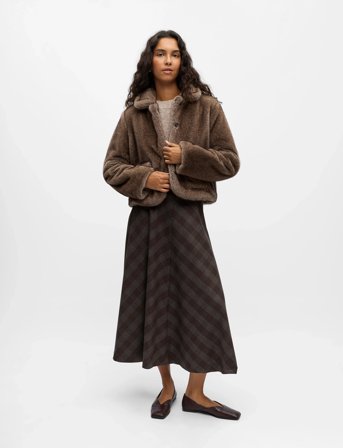 Object Objklara L/S Re Jacket 140 - Brown - 38