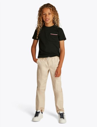 Tommy Hilfiger Pocket Tee S/S - Black - 128