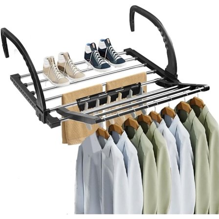 Dryer Express Tørkestativ Radiator Tørkestativ Stål Sammenleggbart Hengende Tørkestativ Radiator Tørkeskap