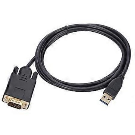 1,8 m USB 3.0 till VGA-kabel 1080P USB3.0 hane till VGA hane konverteradapterkabel för bärbar dator UHD Exter