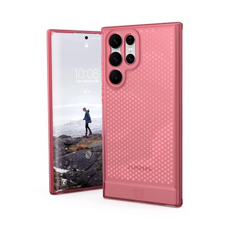 [U] av UAG Designad för Samsung Galaxy S22 Ultra Case Clear Ice Lucent Slim Fit Lätt Snygg Transparent Slagtålig skyddande