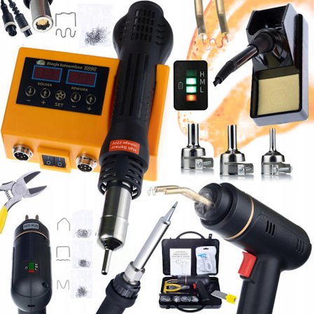 Juotosasema 2-In-1 Hot-Air ja 900M OH660 + Akkukäyttöinen Nitoja RBK200W – 400 Niittiä | 660W | Monitoimisetti