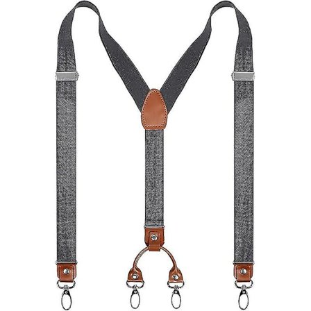 Herre 4 Metal Clip Elastiske Brede Seler Både Casual Og Formelle