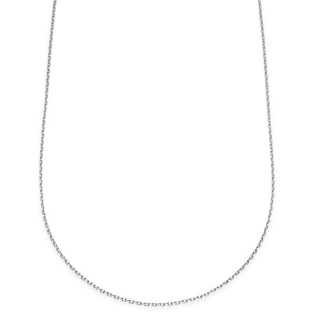 Argentia | 925s | Collar de cadena cable de plata de ley chapada en rodio de 2 mm para hombres - Collares acero