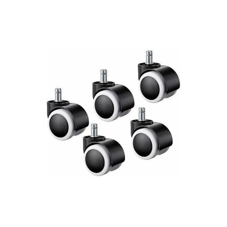 5 st kontorsstolsrullar, universella hårda golvrullar ersättningskontorsstolsrullar för kontorsstol, laminatgolv, parkett, kakel 10X22mm