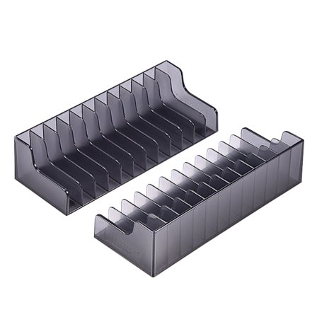 2 stk ABS bærbar vertikal spillkortboks disklagringsstativer for Nintendo Switch Black