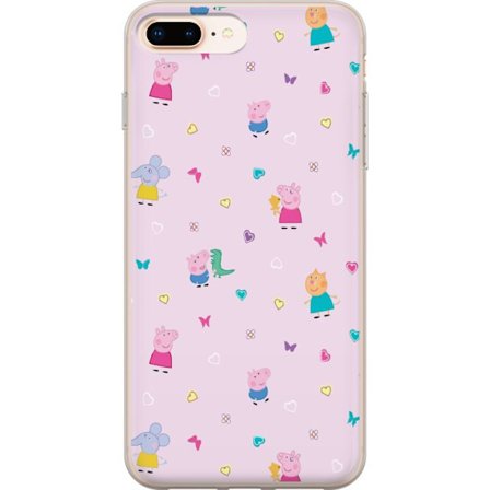 Yhteensopiva Puhelinkuori Apple iPhone 7 Plus Äiti Porsas vauvan rakastava Peppa Pig -kuvitus pehmeissä väreissä lapsiaiheisiin