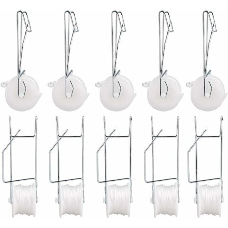 Tomatrulltrådshake med 15 m rep, 10 st spaljé vertikal dragrep för blomsterranka klätterväxt gurka bönor