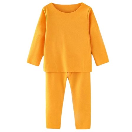 Termisk undertøysett for barn, sømløs langermet skjorte, myke fleksible bukser, komfortabelt for barn høst vinter