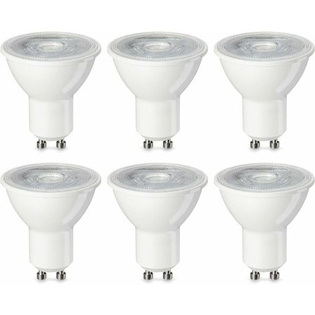 GU10 LED-spotlightpære, 4,7 W, varm hvid, pakke med 6 - Fei Yu