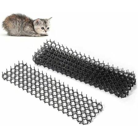 Pack med kattrepeller med spikar, 48,5 x 13,5 cm utomhus kattrepellentmatta, kattspikar, tornnät hundrepellentmatta för trädgårdsstaket