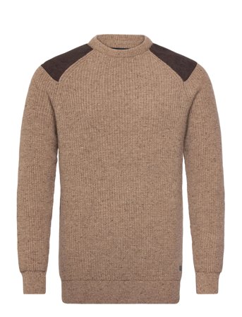 Barbour Barbour Raisthorpe Crew Neck Jumper - Brown - XXL