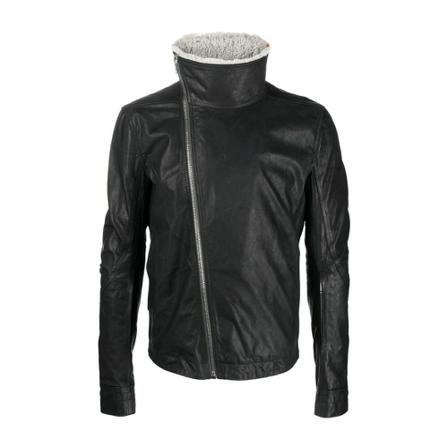 Rick Owens Leather Jas , Zwart , Heren , Maat: 2XL